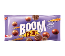 Придбати - конфету  Драже BOOM CHOC CRUNCH Рисові кульки в молочному шоколаді 30г