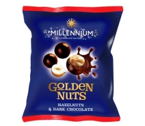 Придбати - конфету  Драже MILLENNIUM «Фундук у чорному шоколаді» 50г