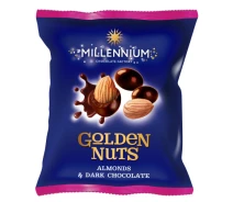 Придбати - конфету  Драже MILLENNIUM «Миндаль у чорному  шоколаді» 50г