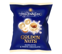 Придбати - конфету  Драже MILLENNIUM «Фундук у білому шоколаді» 50г