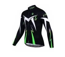 Придбати - велоодяг  Велоджерсі X-Тiger XM-CY-013 кофта з довгим рукавом Green XS
