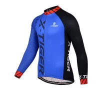 Придбати - велоодяг  Велоджерсі X-Тiger XM-CY-011 кофта довгий рукав Blue 4XL