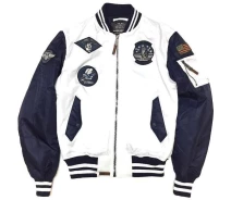 Придбати - чоловічий бомбер  Оригінальний бомбер Top Gun MA-1 Color Block Bomber Jacket TGJ1649 (White/Navy)