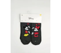 Придбати - жіночу шкарпетку  Шкарпетки (3 пари) C&A 39 42 темно сірий Minnie Mouse 5867079840513