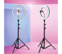 Придбати - кільцеве світло  Кільцева світлодіодна LED лампа 33 см AL-33 з штативом 2м пультом і власником для телефону Селфі кільце для блогерів (кільцеве світло)
