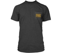 Придбати - подарок для геймеров  Футболка Jinx PUBG Orange Logo Pocket Tee Charcoal Heather XL (JINX-8826 CHXL)