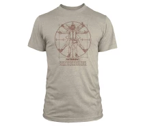 Придбати - подарок для геймеров  Футболка Jinx PUBG Vitruvian Man Premium Tee Oatmeal Heather S (JINX-8965 OHS)