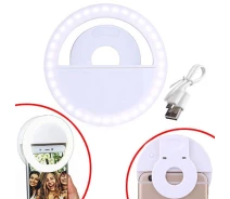 Придбати - кільцеве світло  Кільцева LED лампа для селфі на смартфон кліпса, прищіпка, з АКБ