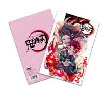 Придбати - подарок для геймеров  Блокнот Незуко та Танджиро у вогні - Demon Slayer, Kimetsu no Yaiba (12260)