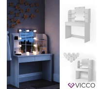 Придбати - туалетний столик і трюмо  Туалетний столик з підсвічуванням Vicco Charlotte 108x142, білий (moebel_1088Lamp)