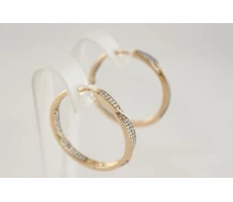 Придбати - сережку біжутерію  Сережки Xuping Jewelry куб. цирконій позолота кільця (086613)