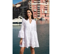 Придбати - пляжну сукню  Пляжне плаття великого розміру Fresh Cotton 21F-008C 48 (XL) Білий Fresh Cotton 21F-008C