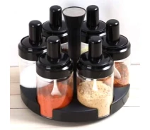 Придбати - принадлежности для соусов и специй  Карусель для спецій Spice rotating bottles JM-620 6 відсіків зручний девайс не займає багато місця