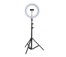 Придбати - кільцеве світло  Кільцева світлодіодна LED Селф лампа SUNROZ 36 см на штативі 2м з пультом та тримачем для телефону від 220
