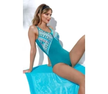 Придбати - злитий купальник  Бірюзовий суцільний купальник Lilly LF 458 VI 50 (XXL) бірюзовий Lilly LF458 VI