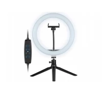 Придбати - кільцеве світло  Кільцева світлодіодна лампа TRACER RING + штатив для телефону та пульт ДК 26 см 13 Вт.