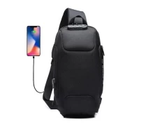 Придбати - рюкзак  Рюкзак для планшета Ozuko 9223 15.6 "/7 л з одного лямкою на 3 відділення + USB порт + в комплекті кодовий замок Чорний