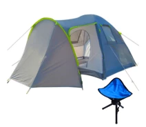 Придбати - палатку  Намет 4-місний Green Camp GC1009-2 440x245x155 Два входи Сірий Туристичний чотиримісний намет