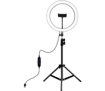 Придбати - набір блогера  Набор блогера 2в1 кольцевая LED лампа 31см 16W с держателем телефона и штатив 210см студийный свет блогерам визажистам фотографам UKC Ring Fill Light S31
