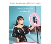 Придбати - кільцеве світло  Кільцевий LED освітлювач QZSD (14") з димером, штативом - для портретної, бьюти та селфі зйомки.