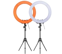 Придбати - кільцеве світло  Кільцевий LED освітлювач ZOMEI (18") зі стійкою та димером - для портретної, бьюти та селфі