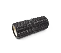 Придбати - масажний валик  Масажний ролик EasyFit Grid Roller v1.2 33 см чорний (ролер, валик, циліндр для йоги, пілатесу і масажу)
