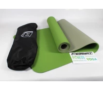 Придбати - килимок для фітнесу та йоги  Килимок для йоги TPE + TC EasyFit ECO-Friendly 6 мм зелений з сірим (мат-каремат спортивний, йогамат для фітнесу, пілатесу) (1165121)