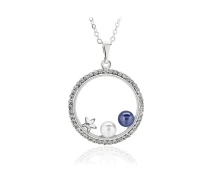 Придбати - підвіску біжутерію  Кулон з ланцюжком з кристалами Swarovski і мистецтв. перлами (1625514)