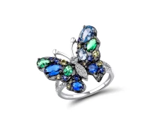 Придбати - срібне кільце  Кільце зі срібла з куб. цирконіями, розмір 17 (1747985)