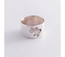 Придбати - срібне кільце  Кільце зі срібла, розмір 20 (1748712)