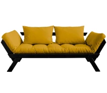 Придбати - диван  Диван софа розкладний ROCO KrasivoDoma, 155 * 80 * 75 см, з 100% масиву сосни, +2 подушки і матрац 205 * 75 см, гірчичний ..