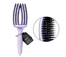 Придбати - гребінець  Щітка масажна Olivia Garden з натуральною щетиною Finger Brush Combо, (OGBFBC-LAV) (0099904)