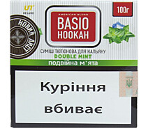 Придбати - тютюн для кальяну  Тютюн для кальяну BASIO Hookah Подвійна м`ята 100 г