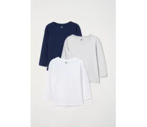 Придбати - дитячий реглан і лонгслів  Лонгслів (3 шт) H&M 134 140см біло синій 5035696