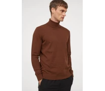 Придбати - чоловічу водолазку та гольф  Светр H & M S коричневий 7158280
