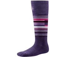 Придбати - дитячу термобілизну  Термошкарпетки дитячі Smartwool Kid's Wintersport Stripe (Desert Purple) S (26-28) (SW SW198.284-S)