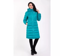 Придбати - жіночий пуховик  Жіночий пуховик Jack Wolfskin Helium Down Coat 1201511-20 з капюшоном бірюзовий XL
