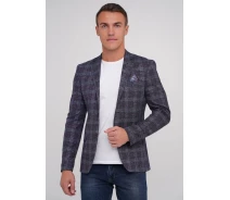 Придбати - чоловічий піджак і жакет  Піджак Trend Collection 6364 фіолетовий + клітка 50