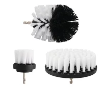 Придбати - совок для прибирання  Набір із трьох щіток-насадок для електричного дриля чорно-білих (NR0038)