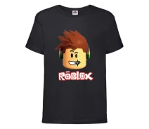 Придбати - дитячу футболку  Футболка дитяча Роблокс 001 (Roblox) чорна (RB blc 001) 152 см