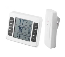 Придбати - кімнатний термометр  Електронний термометр з бездротовим датчиком температури, оповіщення за низької високої температури