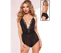 Придбати - жіночу еротичну білизну  Пеньюар Боді Babydoll XL Чорний 6016 (2045-2)