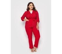 Придбати - жіночий костюм  Брючний костюм "Матео" (червоний) 50 (XL)