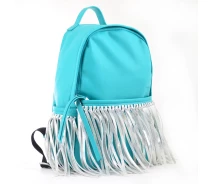 Придбати - рюкзак  Сумка-рюкзак YES м'ятний з бахромою 36*26*11 код: 554197