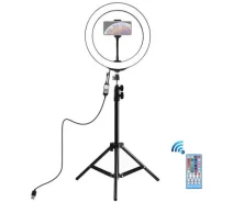 Придбати - набір блогера  Набір блогера Puluz Ring USB LED lamp PKT3043 10" + tripod 1.1 м (PKT3043)
