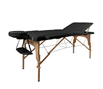 Придбати - масажний стол  Массажний стіл inSPORTline Japane 3-Piece Wooden - чорний (9408-5)