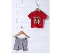 Придбати - дитячий костюм і комплект  Костюм B-GNE-09188-A New Born, B-GNE-09188-A, Червоно-сірий, 12міс/80см