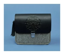 Придбати - жіночу сумку  Бохо-сумка "Лілу" фетр+шкіра, графіт