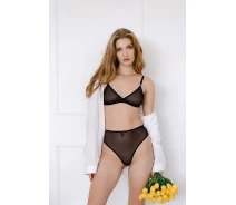 Придбати - жіночий комплект білизни  Чорна білизна із сітки - standart new Perfect Female Чорний 80AA/M (147LS-13HE-bl)