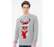 Придбати - чоловічу кофту  Кофта JORSNOWFALL SWEAT CREW NECK XMAS 12180332 Light Grey Jack & Jones M Сірий